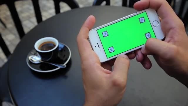 Green Screen Horizontal Phone: Stock Video