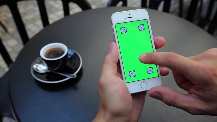 Green Screen Phone With Markers: Stock Video