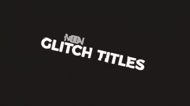 Glitch Titles: After Effects Templates