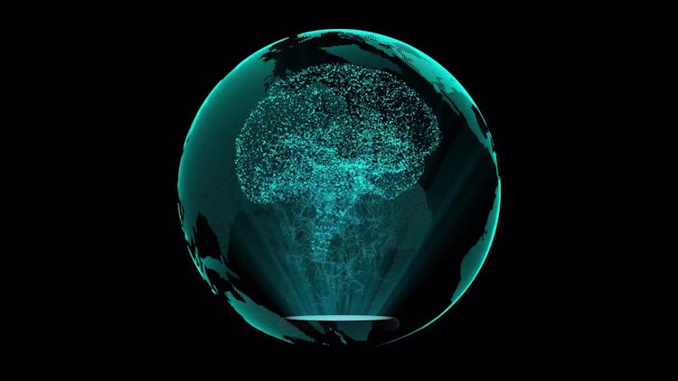 Holographic Brain In Glass Globe Stock Motion Graphics Motion Array