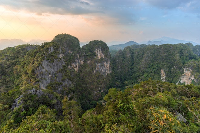 Green Tropical Mountains And Hills - Stock Photos | Motion Array