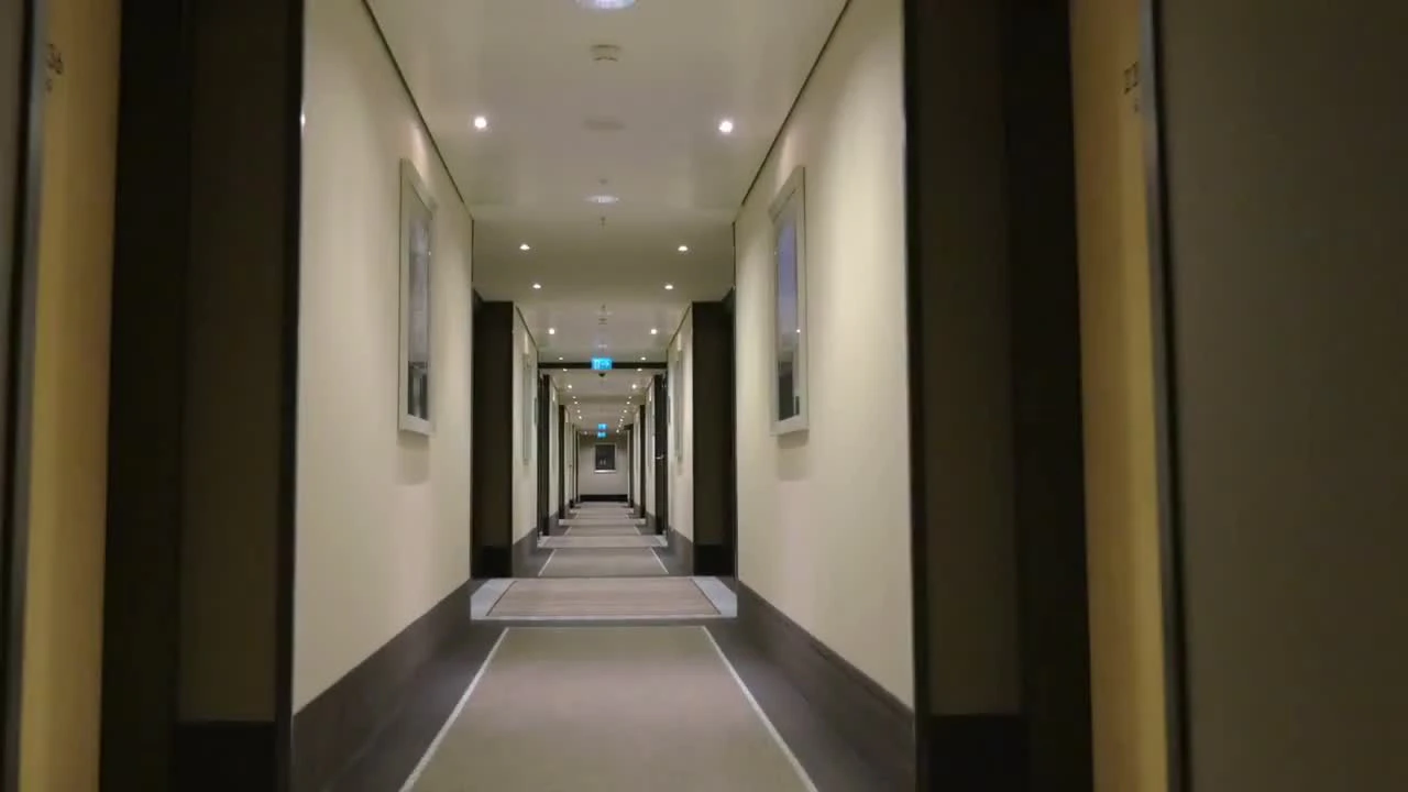 POV Of A Hotel Hallway - Stock Video | Motion Array