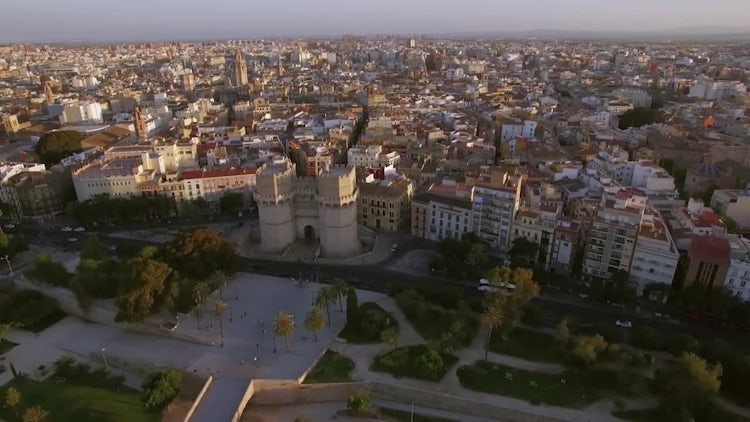 Aerial View Of Valencia : Stock Video