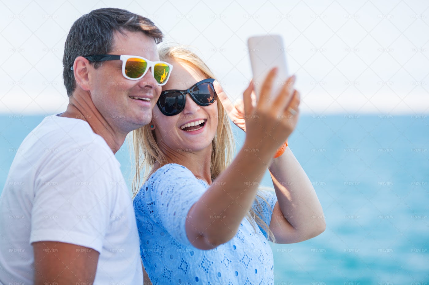 Couple Taking A Selfie: Stock Photos