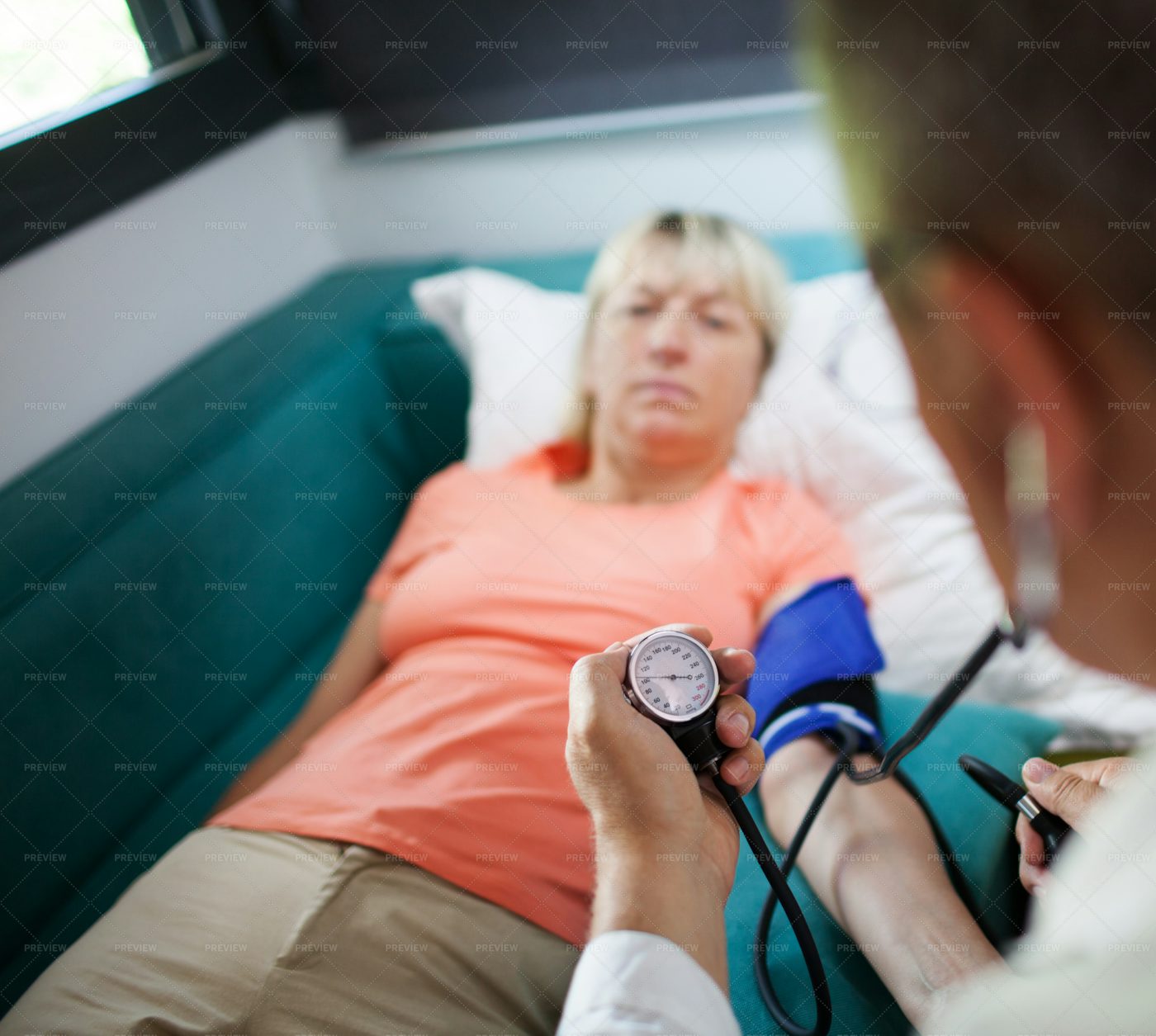 Checking The Blood Pressure: Stock Photos