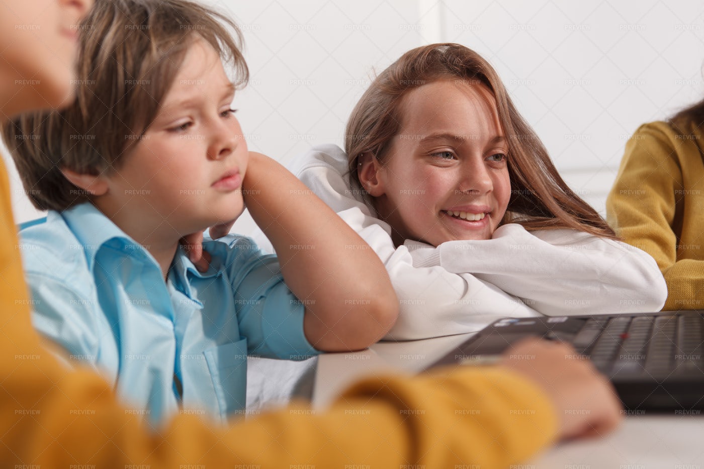 Cheerful Kids At School: Stock Photos