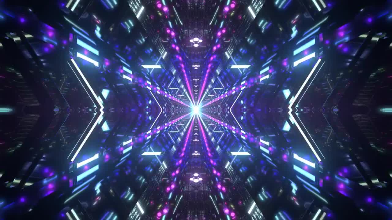 Flashing Neon Light Tunnel Stock Motion Graphics Motion Array