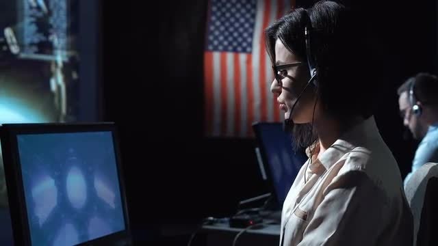 Female Flight Controller At Work: Stock Video