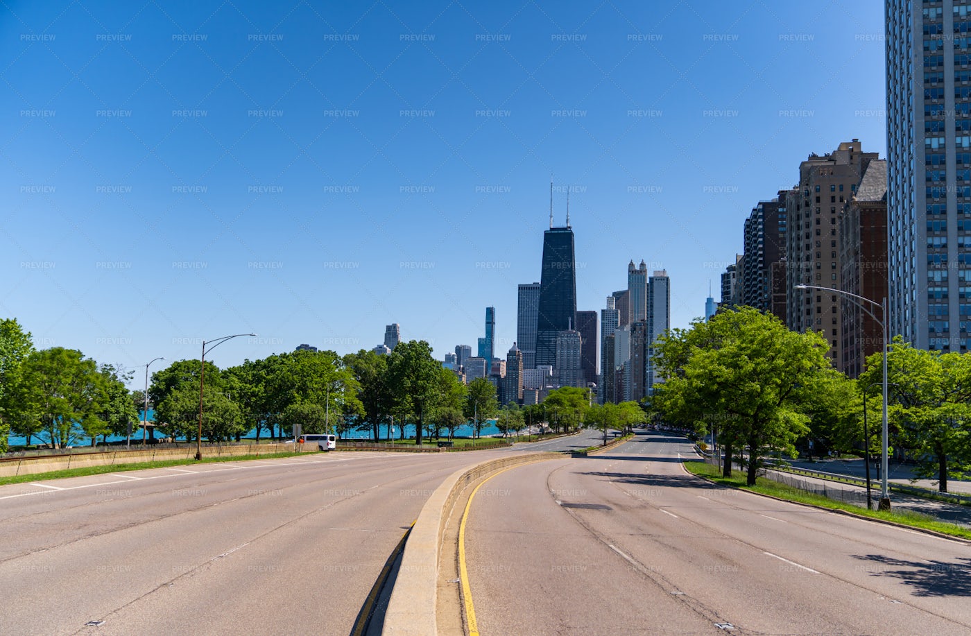 Chicago Downtown Skyline: Stock Photos