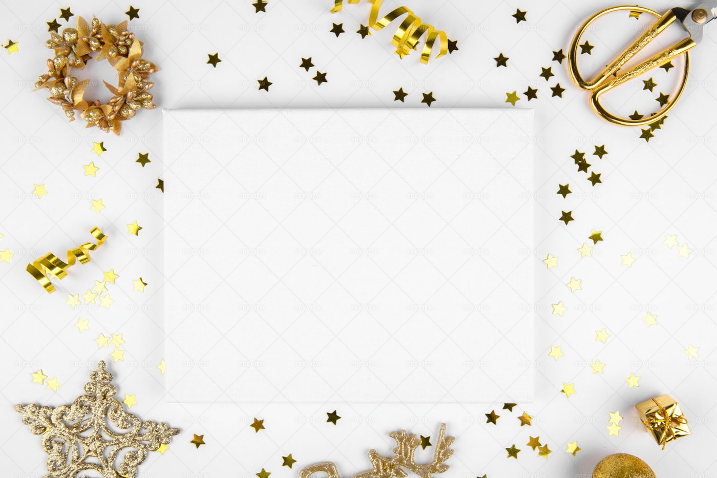 Festive Canvas Mockup: Stock Photos