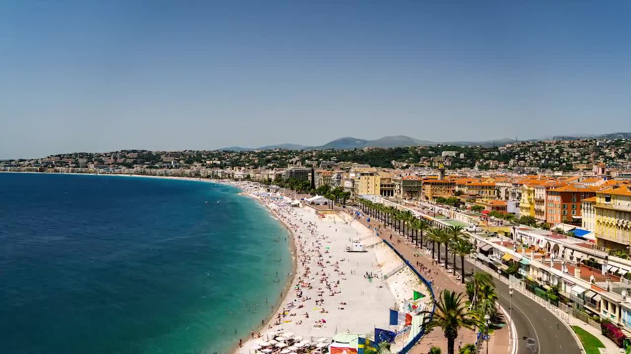 Panoramic View Of Nice, France - Stock Video | Motion Array