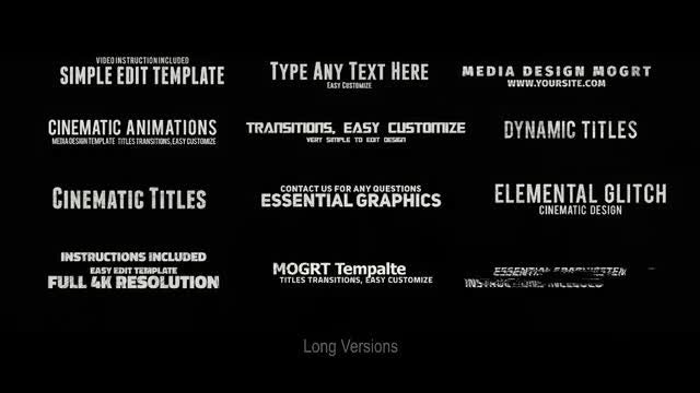 24 Glitch Titles: Motion Graphics Templates
