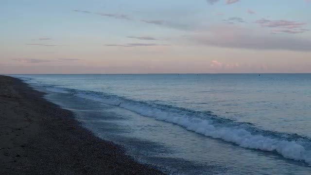 Empty Beach At Sunset: Stock Video