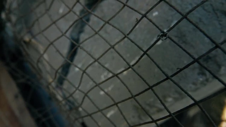 Tilting Shot Of Wire Mesh: Stock Video