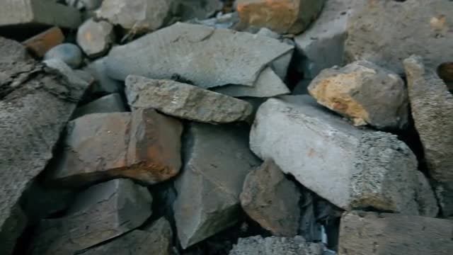 Heap Of Construction Rubble : Stock Video