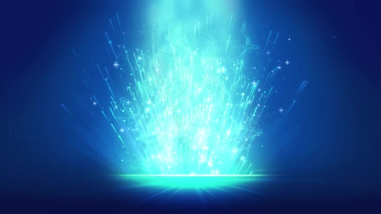 Blue Particle Fountain: Stock Motion Graphics