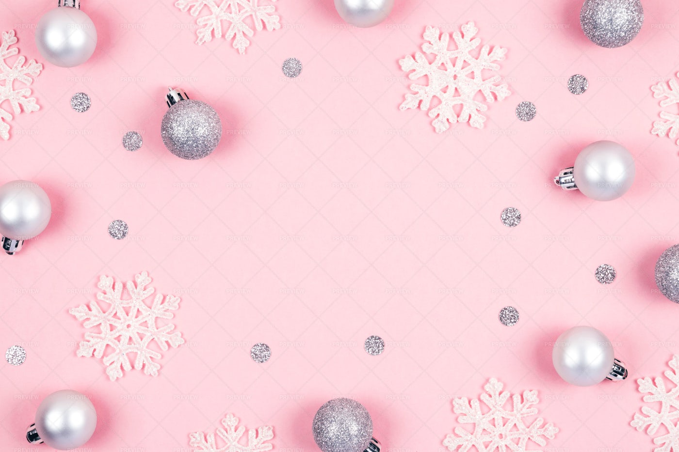 Pink Christmas Background: Stock Photos