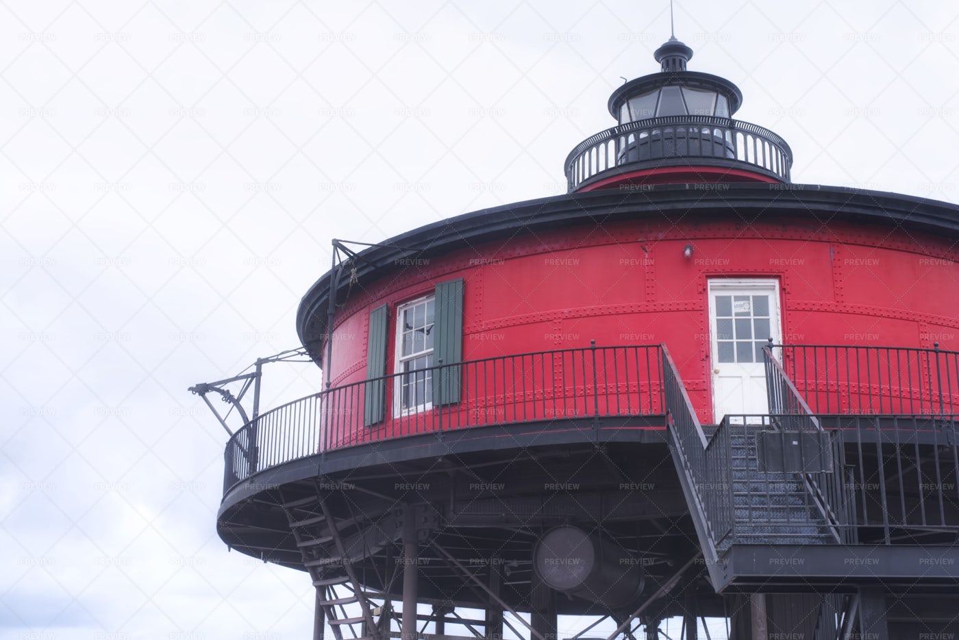 Seven Foot Knoll Lighthouse: Stock Photos