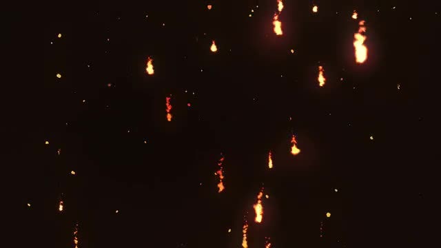 Falling Flames: Stock Motion Graphics