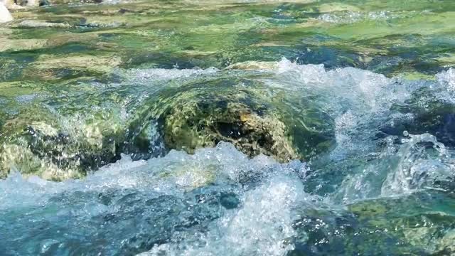 Close-Up Shot Of Glacial River: Stock Video