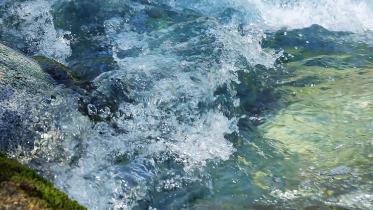 Clean Glacial Water Flowing Slowly: Stock Video