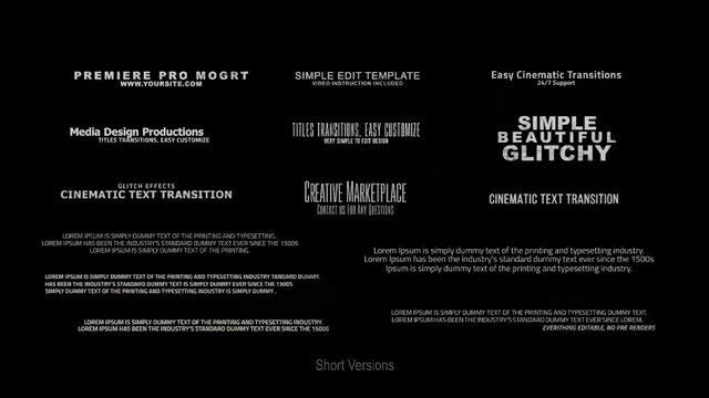 28 Glitch Titles: Motion Graphics Templates