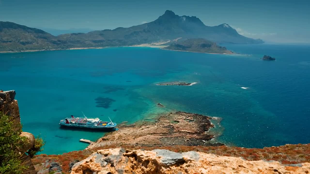 Gramvousa Island In Crete, Greece - Stock Video | Motion Array