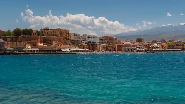Seaside Timelapse In Crete, Greece: Stock Video