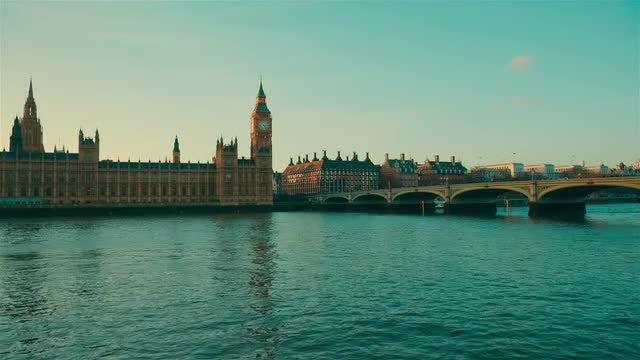 Wide Angle View Of Westminster: Stock Video