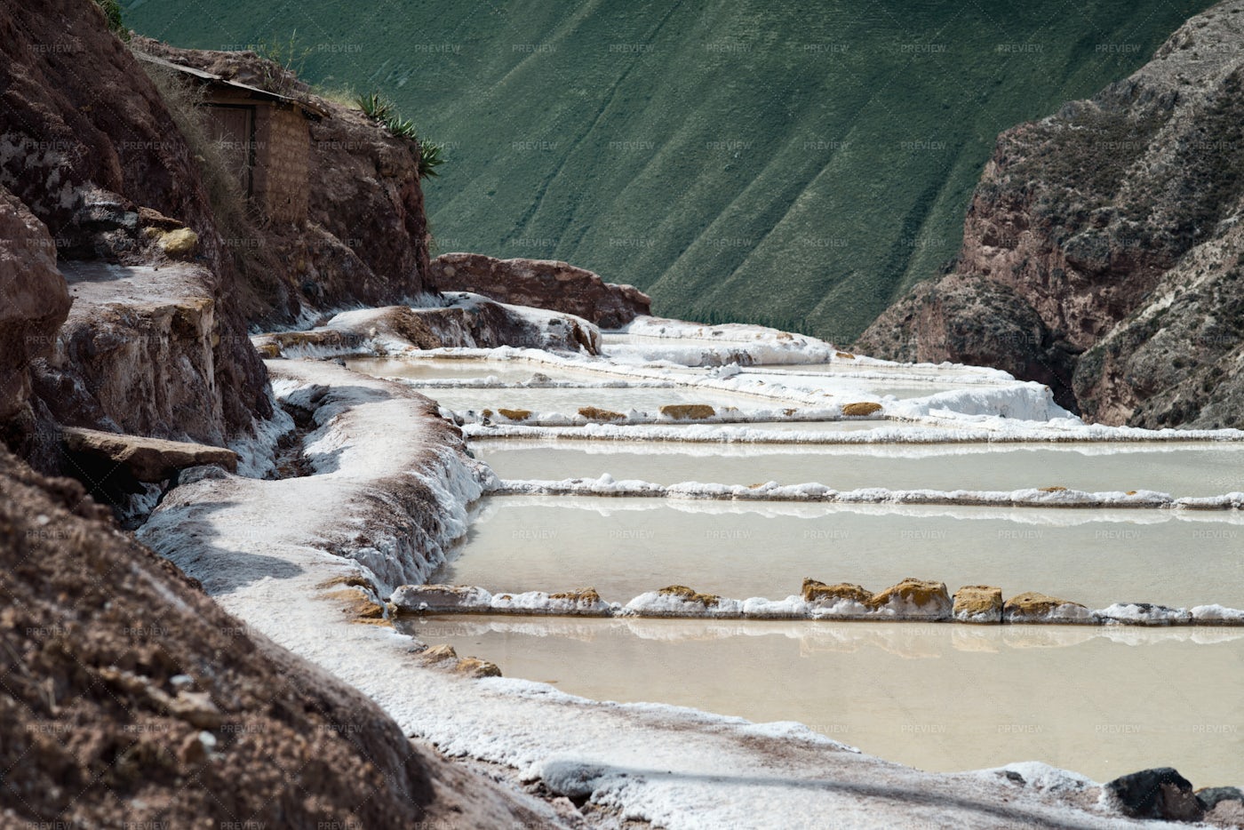 The Maras Salt Ponds: Stock Photos