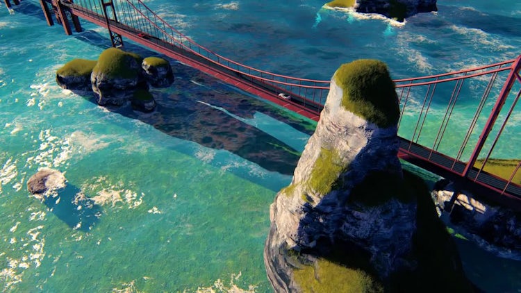 Golden Gate Bridge Aerial Shot: Stock Motion Graphics