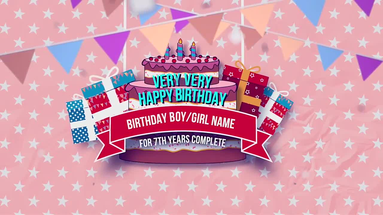 after effects birthday slideshow template free download