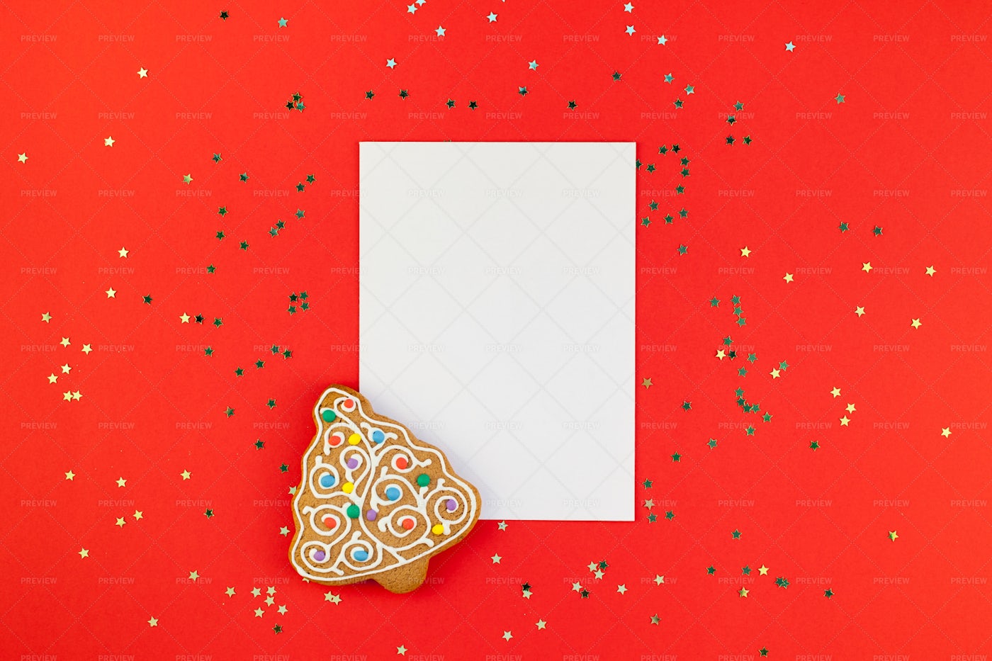 Letter And Gingerbread Cookie: Stock Photos