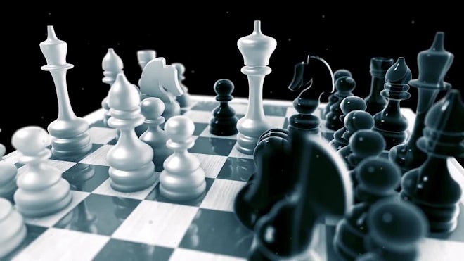 3D chess board on black background, Backgrounds Motion Graphics ft. chess &  strategy - Envato Elements