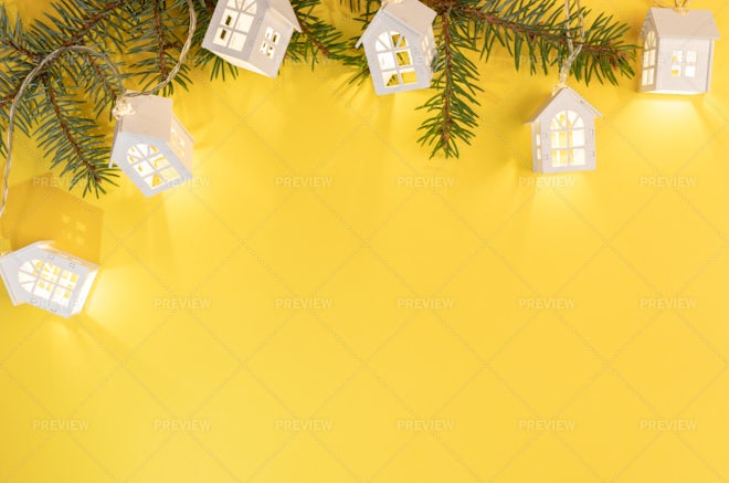 Christmas Yellow Background. - Stock Photos | Motion Array