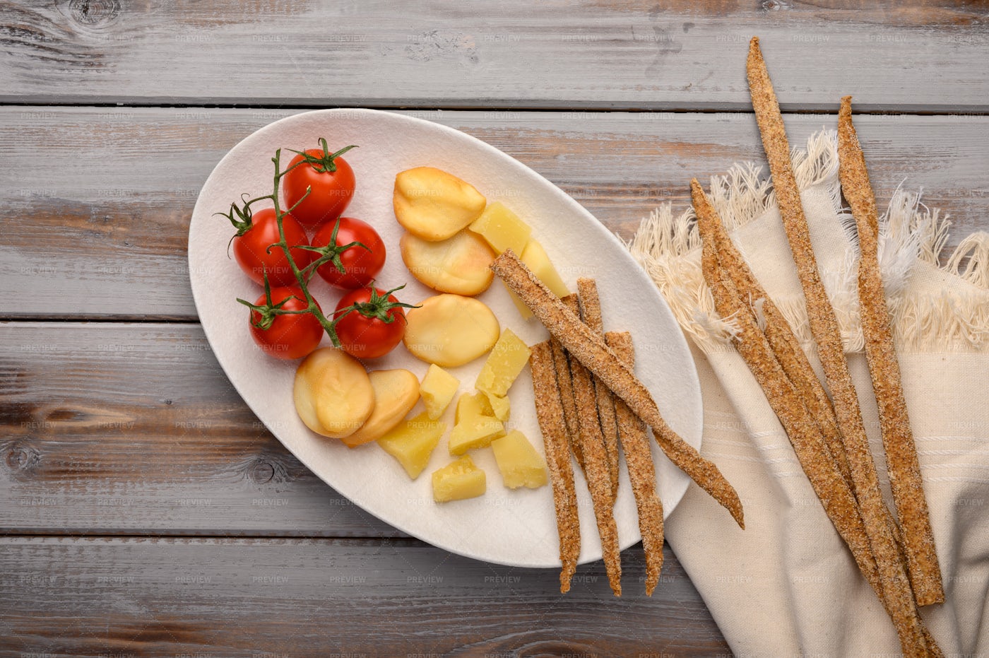 Italian Antipasti Grissini: Stock Photos