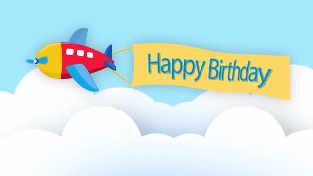 Animated Cartoon Happy Birthday: Stock Motion Graphics