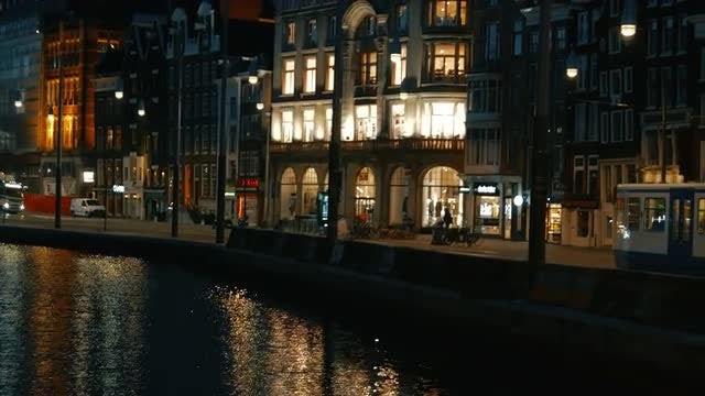 Amsterdam In Early Dawn: Stock Video