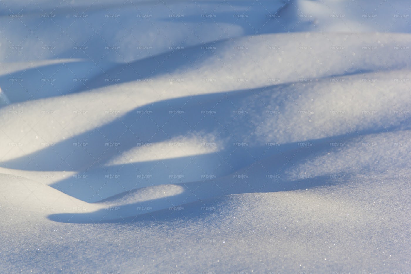 Light And Shadow In Snow: Stock Photos