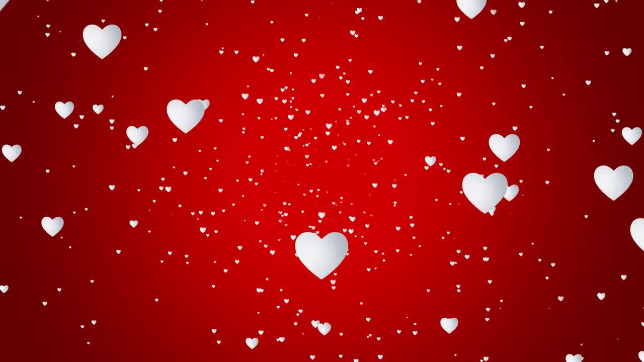 White Hearts Background - Stock Motion Graphics | Motion Array