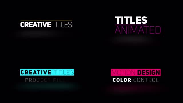 Minimal Titles: After Effects Templates