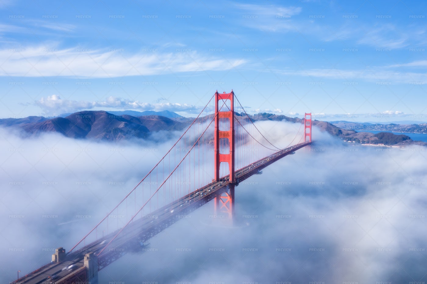 Aerial Of Golden Gate: Stock Photos