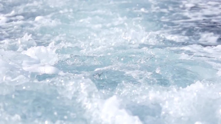 Turbulent Water Closeup Slow Motion: Stock Video