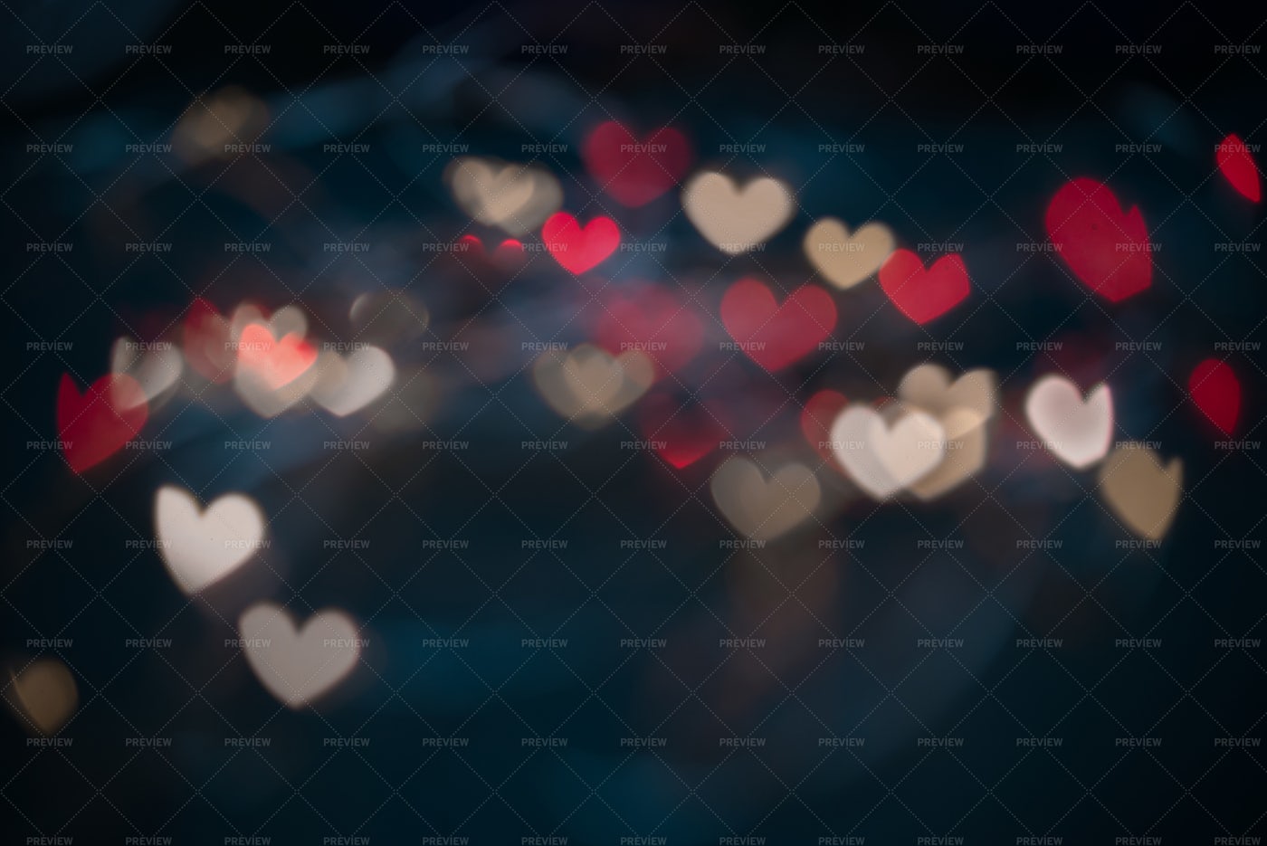 Colorful Heart Bokeh: Stock Photos