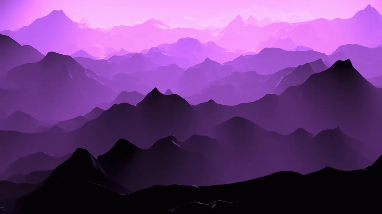 Neon Mountain Waves Loop - Stock Motion Graphics | Motion Array