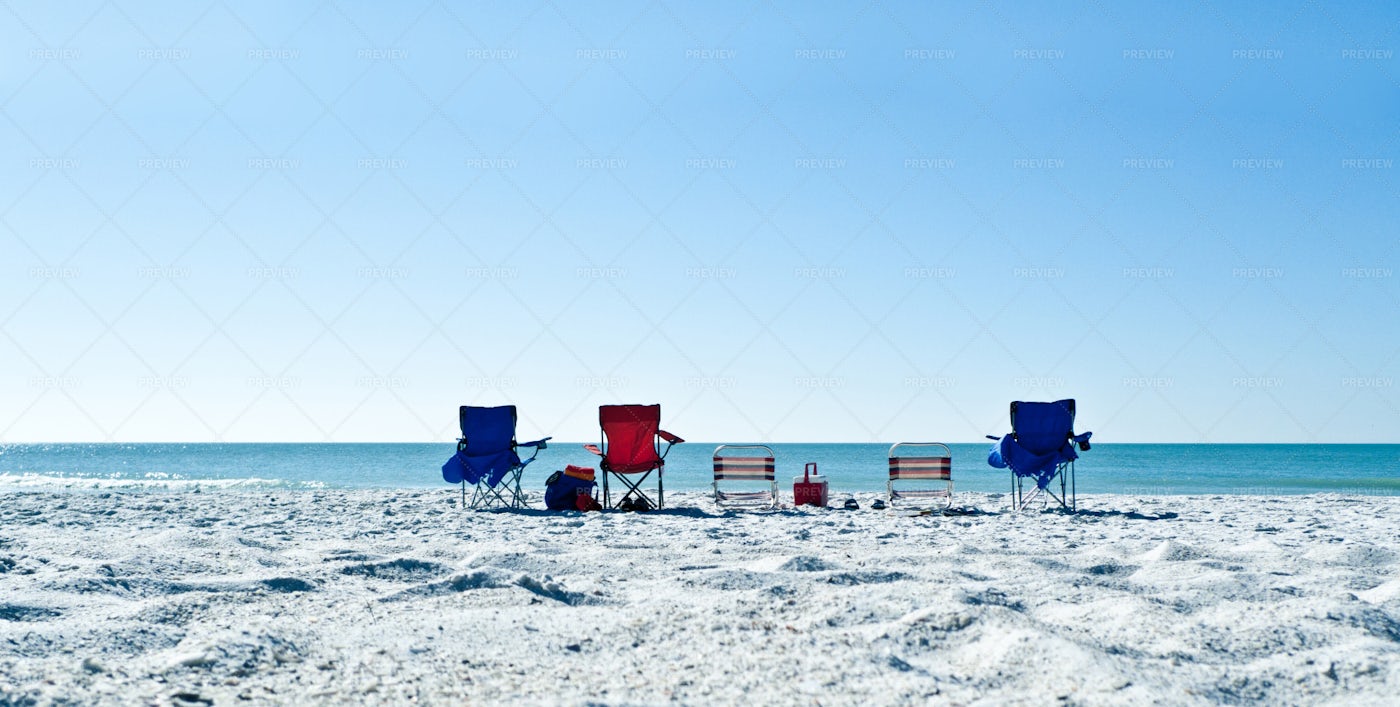 Chairs  On The Beach: Stock Photos