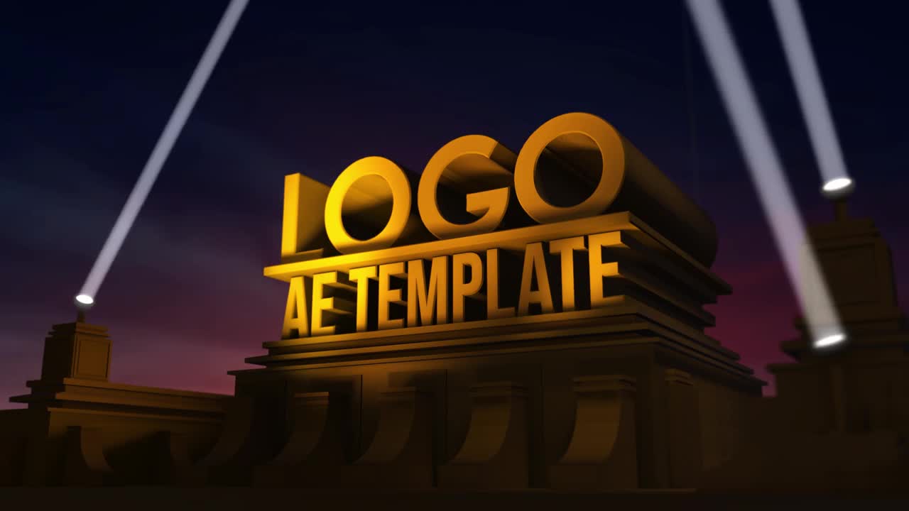 3D Logo Movie Premiere With Searchlights - After Effects Templates