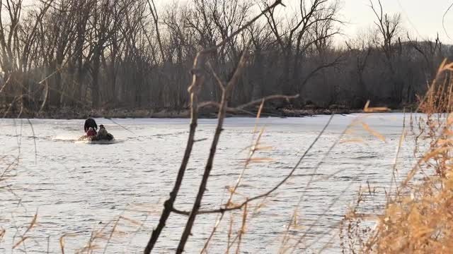 People On Boat Arriving : Stock Video