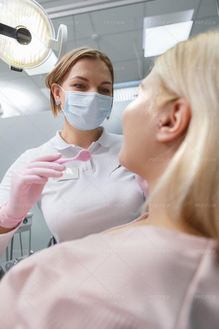 Dentist Checking Teeth: Stock Photos