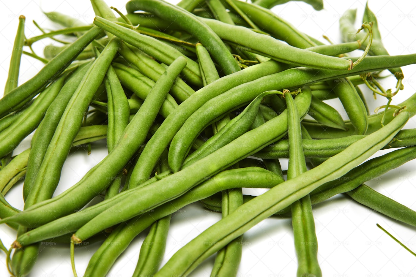 Fresh Green Beans Isolated: Stock Photos